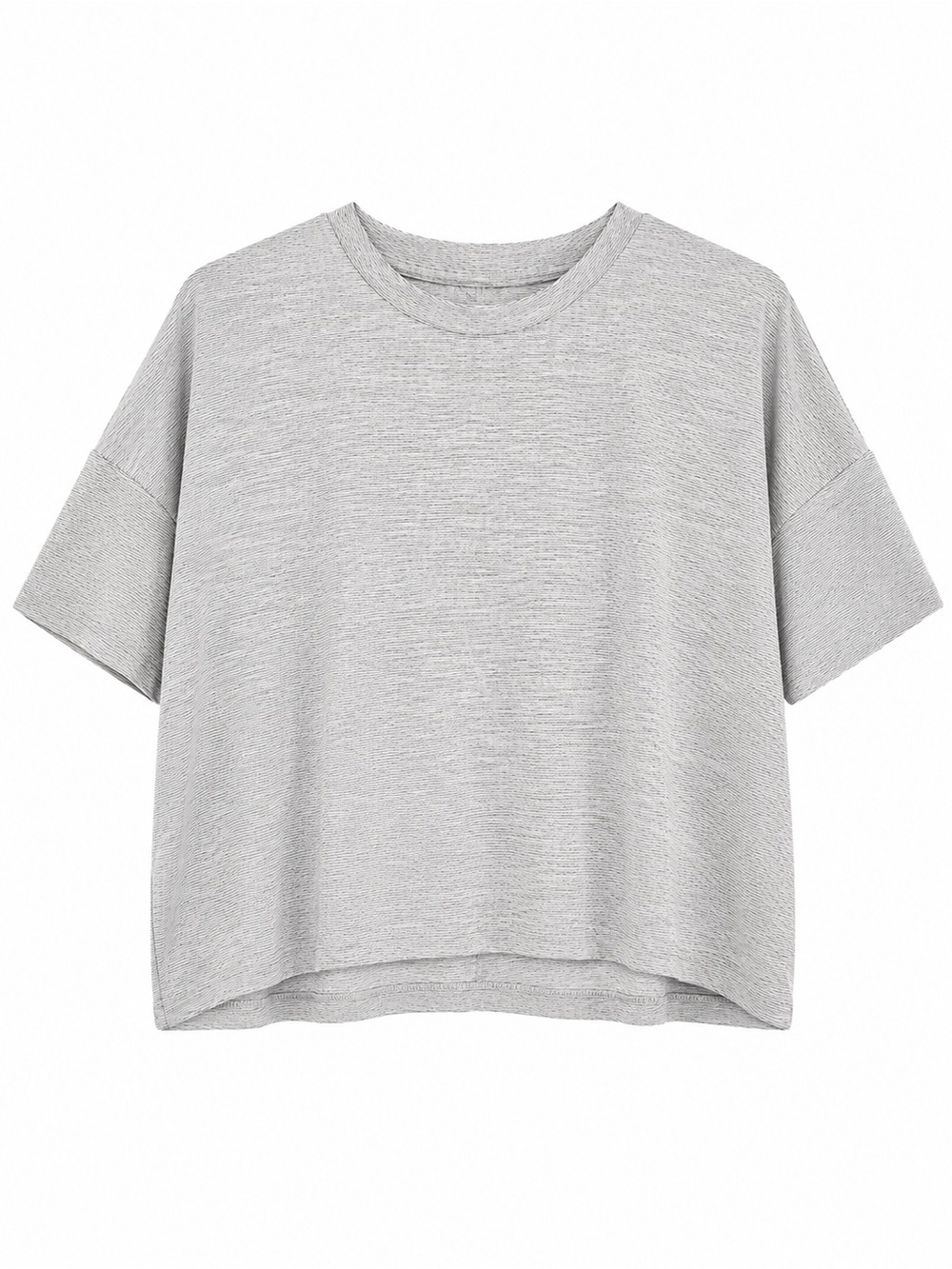 all in motion Light Gray Cropped Boxy Tee